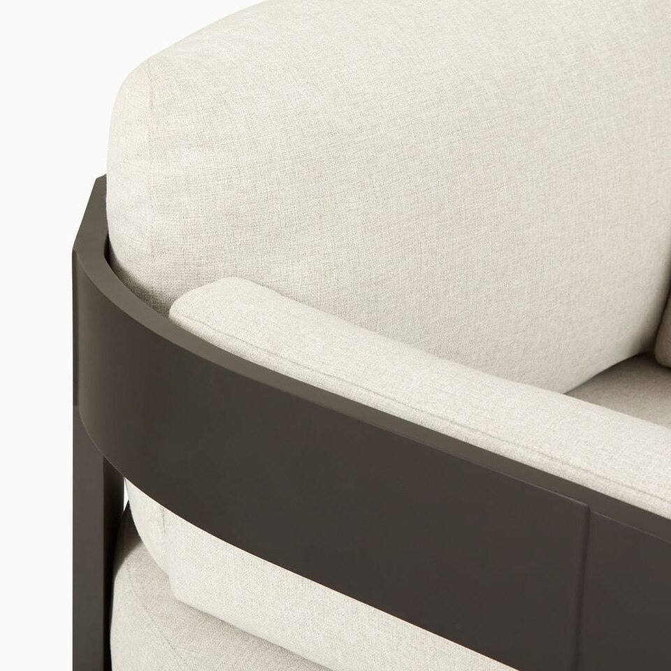 Caldera Aluminium Outdoor Lounge Chair, Dark Bronze - West Elm Australia